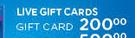 PS4 Live Gift Card 200