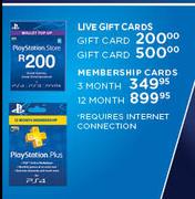 Live Gift Membership Cards 12 Months
