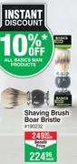Basics Man Shaving Brush Boar Bristle- Each