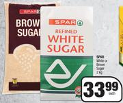 Spar White Or Brown Sugar 2Kg-Each