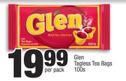 Glen Tagless Tea Bags-100s Per Pack