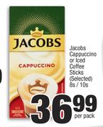 Jacobs Cappuccino Or Iced Coffee Sticks (Selected)-8s/10s Per Pack