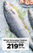 Whole Norwegian Salmon (Previously Frozen)-Per Kg
