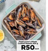Food Lover's Whole Cooked Mussels-454g Each