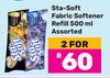 Sta Soft Fabric Softener Refiil Assorted-For 2 x 500ml
