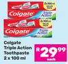 Colgate Triple Action Toothpaste-2 x 100ml