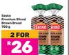 Sasko Premium Sliced Brown Bread-For 2 x 700g