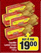 SaveMor Lemon Cream Biscuits-4 x 150g