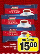SaveMor Tagless Tea Bags-3 x 26's