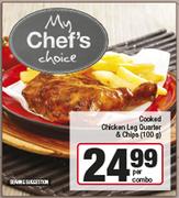 Cooked Chicken Leg Quarter & Chips-100g Per Combo
