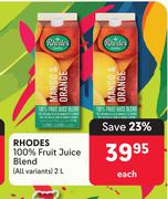 Rhodes 100% Fruit Juice Blend (All Variants)-2L Each
