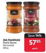 Ina Paarman Pasta Sauce (All Variants)-400g Each