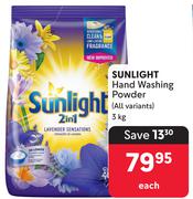 Sunlight Hand Washing Powder (All Variants)-3Kg Each