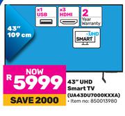 Samsung 43"(109cm) UHD Smart TV UA43DU7000KXXA