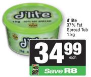 d'lite 37% Fat Spread Tub-1Kg