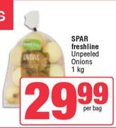 Spar Freshline Unpeeled Onions-1Kg Per Bag