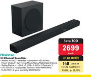 Hisense 3.1 Channel Soundbar HS3100