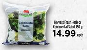 Harvest Fresh Herb Or Continental Salad-150g Each