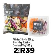 Winter Stir Fry 230g, Everyday Roast Or Seasonal Veg 500g-For 2