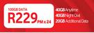 Vodacom Mobile Data-On 100GB Data