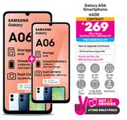 2 x Samsung Galaxy A06 64GB Smartphone-On Red Flexi 170 + On Red Flexi 90