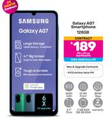 Samsung Galaxy A07 128GB Smartphone-On Red Flexi 170