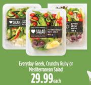 Everyday Greek, Crunchy Ruby Or Mediterranean Salad-Each