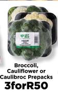 Broccoli Cauliflower Or Caulibroc Prepacks-For 3