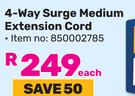 4 Way Surge Medium Extension Cord