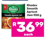 Rhodes Smooth Apricot Jam-900g Each