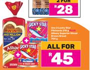 2 x Lucky Star Pilchards 215g Plus Albany Superior Sliced Brown Bread 700g-For All