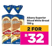 Albany Superior Sliced White Bread-For 2 x 700g