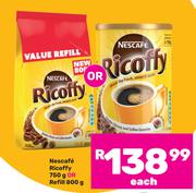 Nescafe Ricoffy 750g Or Refill 800g-Each