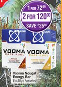 USN Vooma Noughat Energy Bar Assorted 5 x 25g-For 2