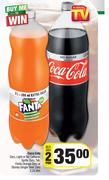 Coca cola Zero,Light Or No Caffine,Sprite,Tab Fanta Orange Or Stoney Ginger Beer Zero-For 2x2.25L