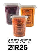 Spaghetti Butternut, Beetroot Or Carrots-For 2