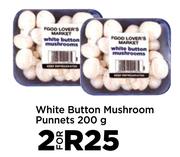 White Button Mushroom Punnets-For 2 x 200g