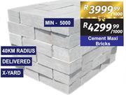 Cement Maxi Bricks-Per 1000