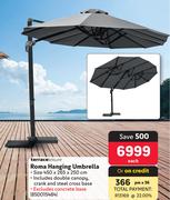 Terrace Leisure Roma Hanging Umbrella-Each
