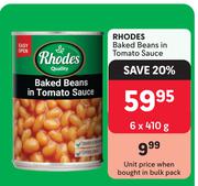 Rhodes Baked Bens In Tomto Sauce-6 x 10g