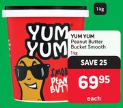 Yum Yum Peanut Butter Bucket Smooth-1Kg Each