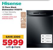 Hisense 15 Place Black Dishwasher H15DTG