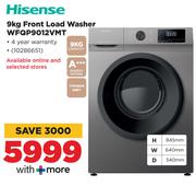 Hisense 9Kg Front Loader Washer WFQP9012VMT