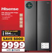 Hisense 516Ltr Side By Side Fridge INOX H670SIT