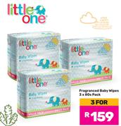 Little One Fragranced Baby Wipes-3 x 80s