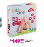 Little One Baby Nappies Assorted-Each