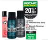 Lentheric Perfumed Body Spray 90ml Or Masculine Deodorant Body Spray 150ml-Each