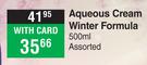 Nature's Nourishment Aqueous Cream Winter Formula Assorted-500ml
