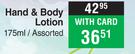 Nature's Nourishment Hand & Body Lotion Assorted-175ml