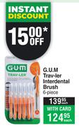 G.U.M Trav-ler Interdental Brush (6 Piece)-Each
